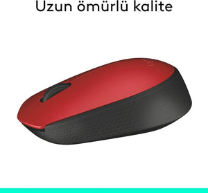 Logitech M171 910-004641 Kırmızı Optik Kablosuz Mouse