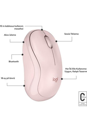 Logitech M240 Pembe Kablosuz Mouse Outlet