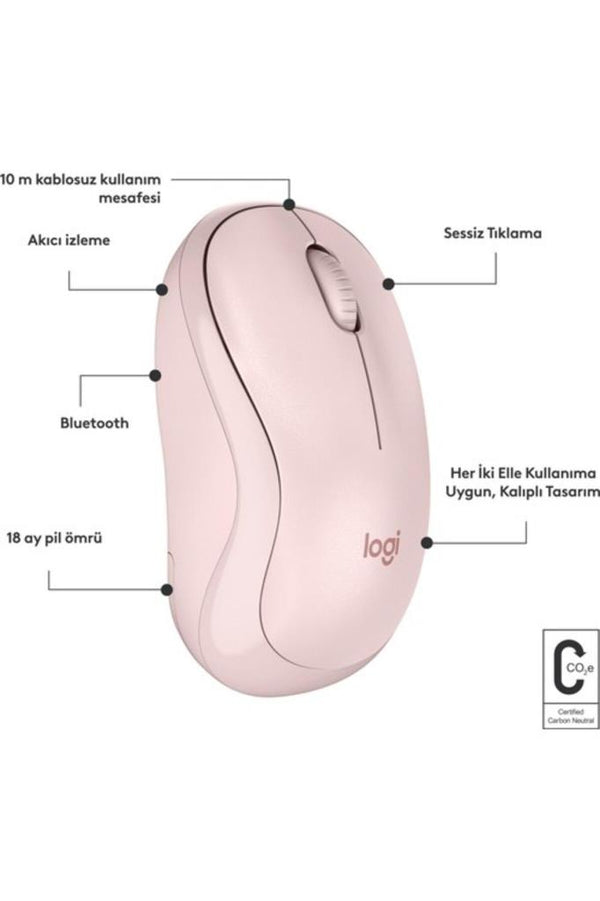 Logitech M240 Pembe Kablosuz Mouse Outlet