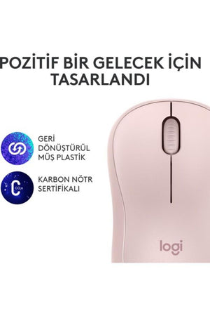 Logitech M240 Pembe Kablosuz Mouse Outlet