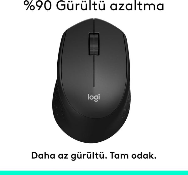 Logitech M330 Silent Plus 910-004909 Siyah Sessiz Optik Kablosuz Mouse
