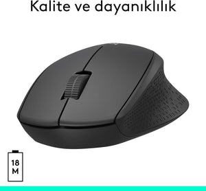 Logitech M330 Silent Plus 910-004909 Siyah Sessiz Optik Kablosuz Mouse