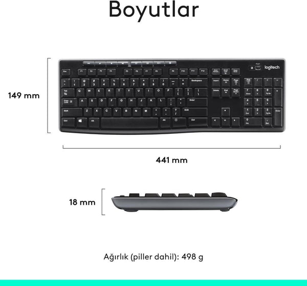 Logitech MK270 Kablosuz Set Outlet