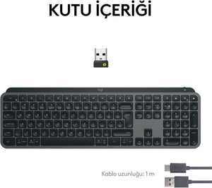 Logitech MX Keys S 920-011594 Bluetooth ve Wireless Kablosuz Klavye