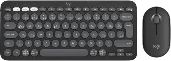 Logitech Pebble 2 Combo 920-012245 Siyah TKL Kablosuz Klavye Mouse Seti