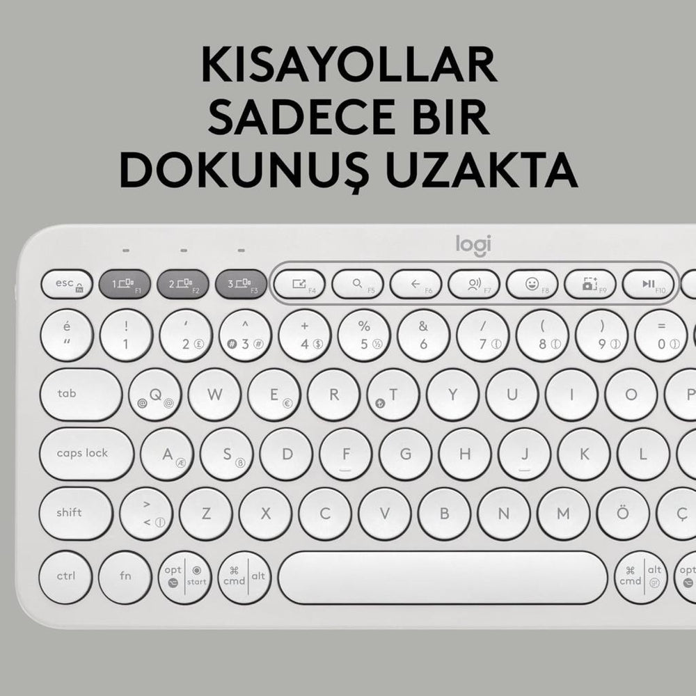 Logitech Pebble Keys 2 K380S 920-011860 Beyaz Kablosuz Klavye Outlet