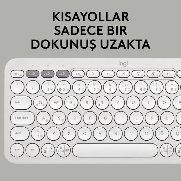 Logitech Pebble Keys 2 K380S 920-011860 Beyaz Kablosuz Klavye Outlet
