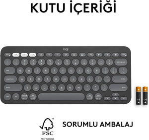 Logitech Pebble Keys 2 K380S 920-011859 Siyah Kablosuz Klavye