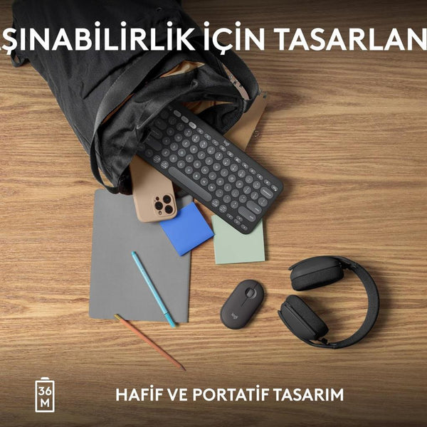 Logitech Pebble Keys 2 K380S 920-011859 Siyah Kablosuz Klavye
