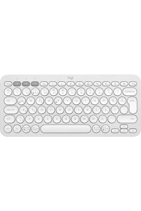 Logitech Pebble Keys 2 K380S 920-011860 Beyaz TKL Q Kablosuz Klavye Teşhir