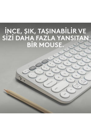 Logitech Pebble Keys 2 K380S 920-011860 Beyaz TKL Q Kablosuz Klavye Teşhir