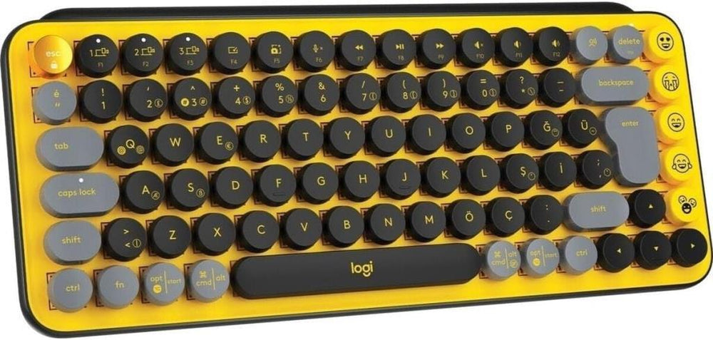Logitech POP Keys Sarı Siyah Kablosuz Mekanik Klavye - Teşhir