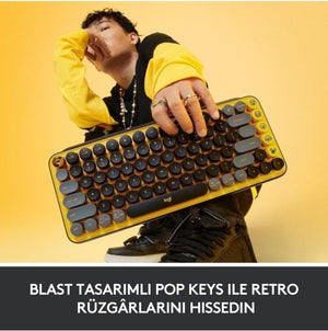 Logitech POP Keys Sarı Klavye Teşhir