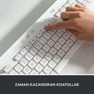 Logitech K650 Signature Kablosuz Beyaz Klavye - teşhir