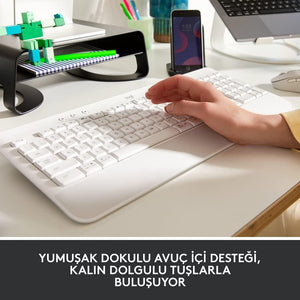 Logitech K650 Signature Kablosuz Beyaz Klavye - teşhir