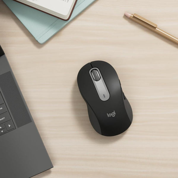 Logitech M650 Signature 910-006236 Siyah Sessiz Büyük Boy Sol El Optik Kablosuz Mouse Teşhir