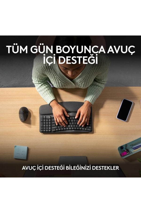 Logitech Wave Keys 920-012311 Q Kablosuz Klavye Teşhir