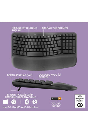 Logitech Wave Keys 920-012311 Q Kablosuz Klavye Teşhir