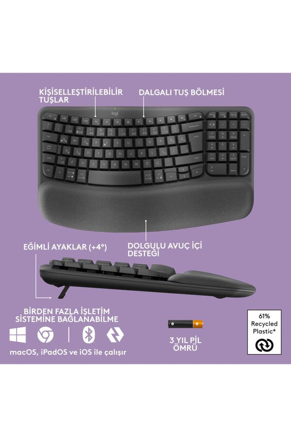 Logitech Wave Keys 920-012311 Q Kablosuz Klavye Teşhir