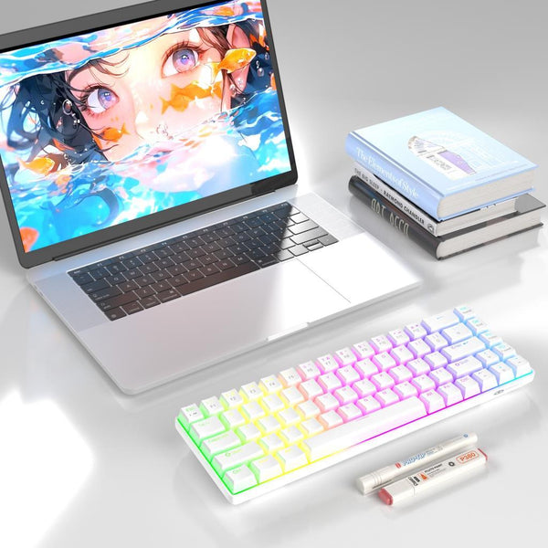 MageGee MK-BOX Pudding RGB %65 TKL Red Switch Kablolu Mekanik Oyuncu Klavyesi