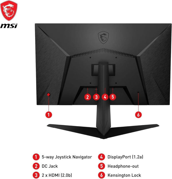 MSI G2412F 23.8" 1 ms Full HD IPS 180 Hz Oyuncu Monitörü - Outlet