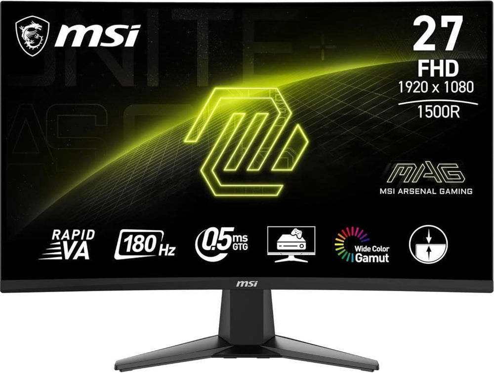 MSI MAG 27CQ6F 27" 0.5 ms 2K Curved 180 Hz Oyuncu Monitörü Teşhir
