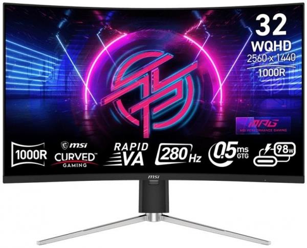 MSI MPG 325CQRXF 31.5" WQHD 280Hz 0.5ms 1000R Curved Rapid VA Gaming Monitör