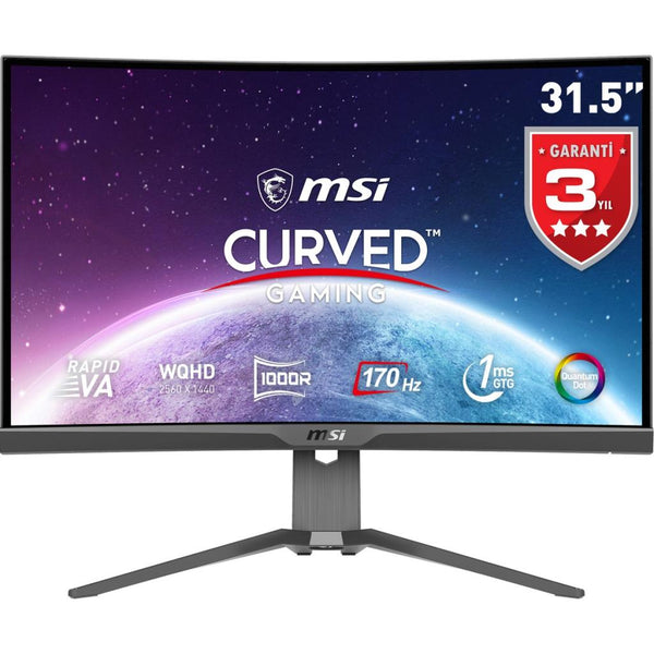 MSI MAG 325CQRF-QD 31.5" 1 ms 2K Curved 170 Hz Oyuncu Monitörü