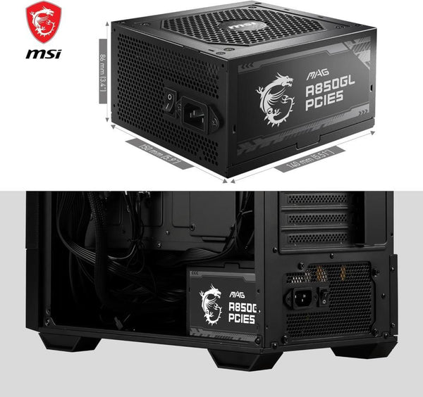 MSI MAG A850GL Gen5 850 W Power Supply