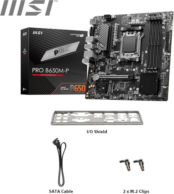 MSI Pro B650M-P AMD AM5 DDR5 Micro ATX Anakart