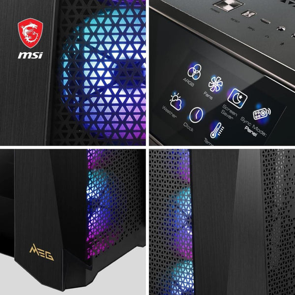 MSI MEG Prospect 700R ARGB 4 Fanlı Dokunmatik Panel E-ATX Oyuncu Kasası - Outlet