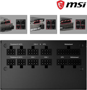 MSI MPG A850GF 850 W Power Supply Teşhir