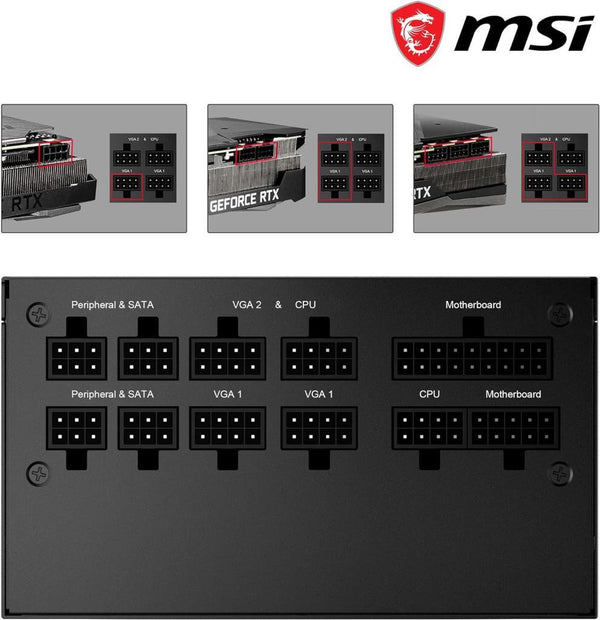 MSI MPG A850GF 850 W Power Supply Teşhir
