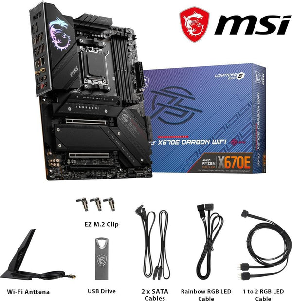 MSI Mpg X670E Carbon Wi-Fi AMD AM5 DDR5 ATX Anakart Teşhir