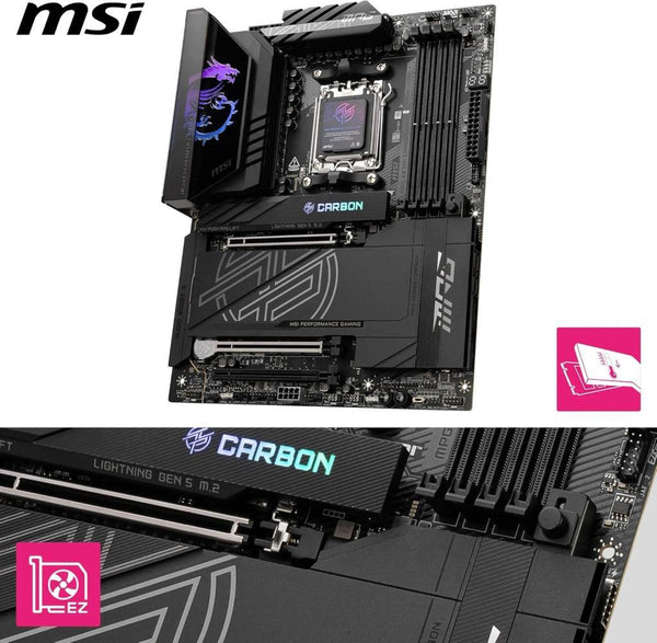 MSI MPG X870E Carbon Wi-Fi AMD AM5 DDR5 ATX Anakart Teşhir