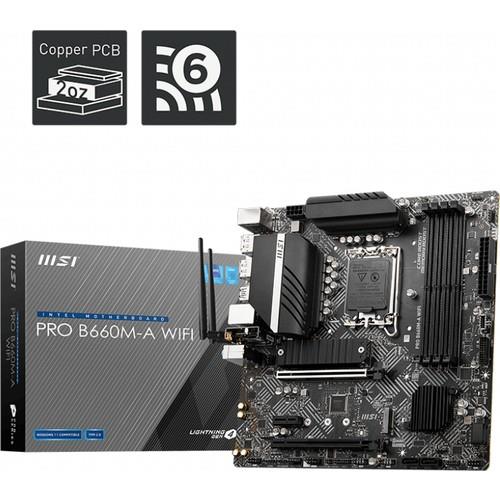 MSI PRO B660M-A D4 Wi-Fi Intel LGA1700 DDR4 Micro ATX Anakart