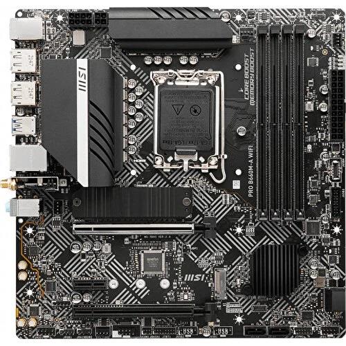 MSI PRO B660M-A D4 Wi-Fi Intel LGA1700 DDR4 Micro ATX Anakart