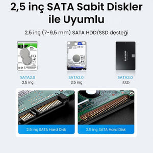 Orico 25PW1C-C3-WH Type-C 2.5" Harddisk Kutusu Beyaz