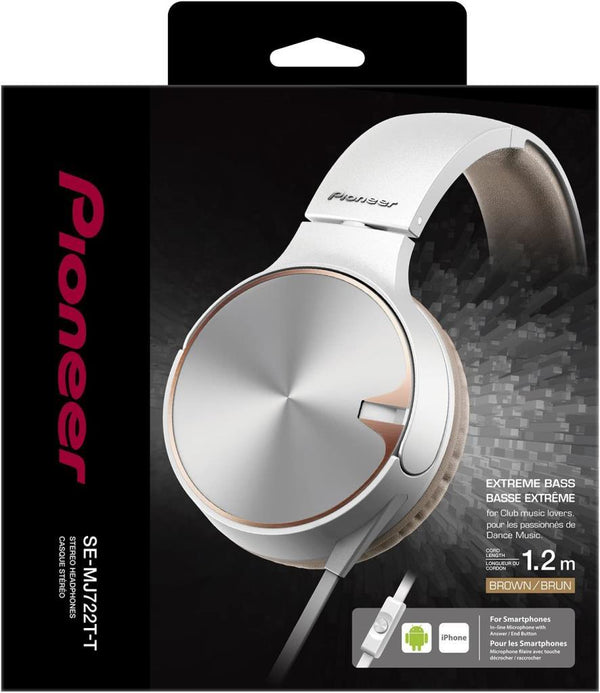 Pioneer SE-MJ722T-T Kahverengi Kulak Üstü Kulaklık