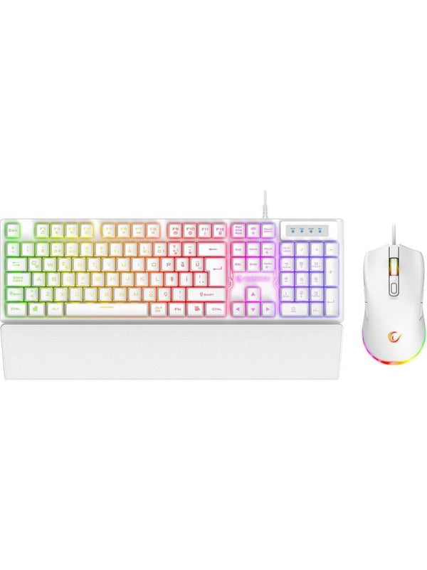 Rampage KM-RX7 Fortuna V2 Beyaz Kablolu Oyuncu Klavye Mouse Seti