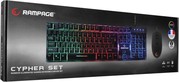 Rampage RGB French/Arabic Klavye Set