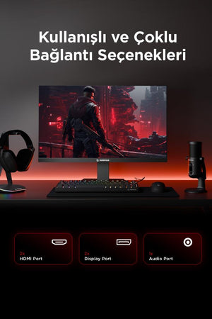 Rampage MIRACLE MC27RQ180 27'' 1 ms 2K Pivot IPS 180 Hz Oyuncu Monitörü Outlet