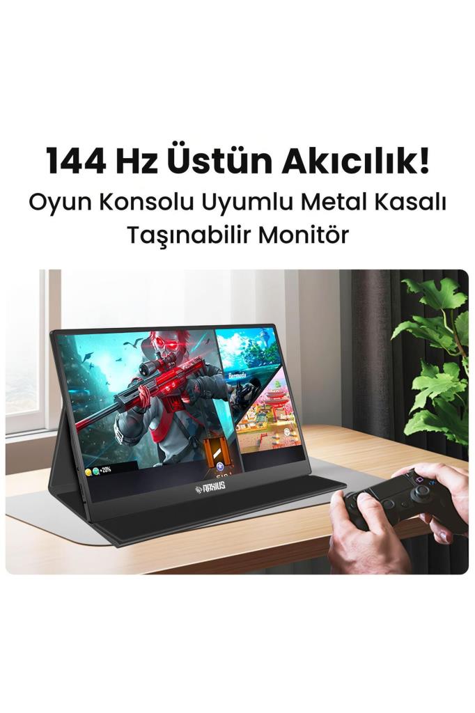 Raxius RXM6144 15.6" Fhd 5ms144Hz Type-C Telefon&oyun Konsolu Uyumlu Metal Kasa Taşınabilir Monitör