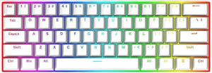 Redragon K630 Dragonborn Beyaz RGB %60 TKL Blue Switch Kablolu Mekanik Oyuncu Klavyesi