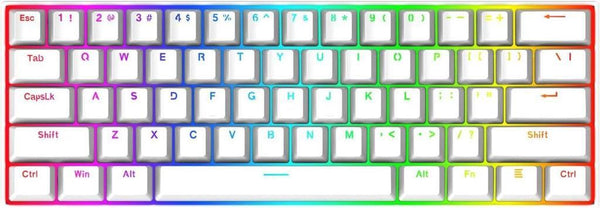 Redragon K630 Dragonborn Beyaz RGB %60 TKL Blue Switch Kablolu Mekanik Oyuncu Klavyesi