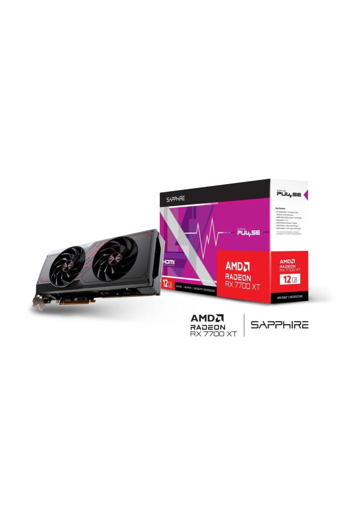 Sapphire RX 7700 XT Pulse 11335-04-20G 192 Bit GDDR6 12 GB Ekran Kartı