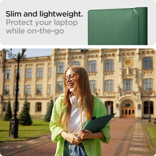 Spigen 16'' / 15'' MacBook & Notebook Laptop Taşıma Çantası Valentinus S JeJu Green