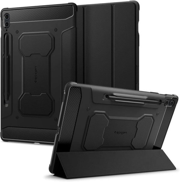 Spigen Galaxy Tab S10 Plus / Tab S9 Plus Kılıf Rugged Armor Pro Black
