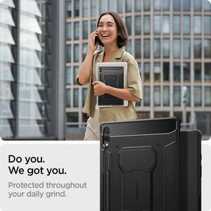 Spigen Galaxy Tab S10 Plus / Tab S9 Plus Kılıf Rugged Armor Pro Black