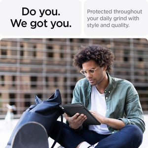 Spigen iPad 11'' (2025) / 10.9'' 10.nesil (2022) ile uyumlu Kılıf Rugged Armor Matte Black